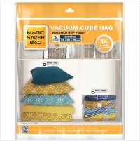 Magic Saver Bag 2'li Küp Vakumlu Poşet Seti (L) (55X60X35 cm) - 1